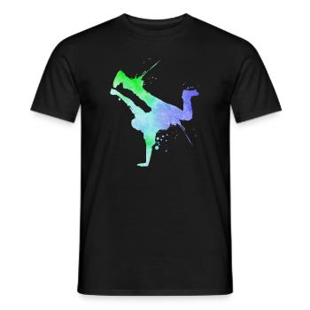Breakdancer Graffiti Hip Hop B-Boy Street Art - T-shirt homme - noir - Devant - AI Model Male 178 light (178cm)