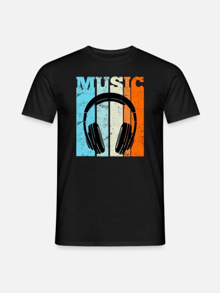 Retro Hip Hop Musik Rapper Rap HipHop - Männer T-Shirt - Schwarz