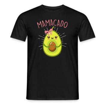 Mamacado cadeau future maman maman bébé ventre - T-shirt homme - noir - Devant - AI Model Male 178 light (178cm)