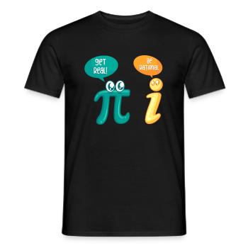 Mathe Witz Pi Get Real be rational Matheer - T-shirt homme - noir - Devant - AI Model Male 178 light (178cm)