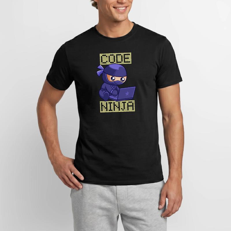 Code Ninja Coder Sofware développeur programmeur T-shirt homme
