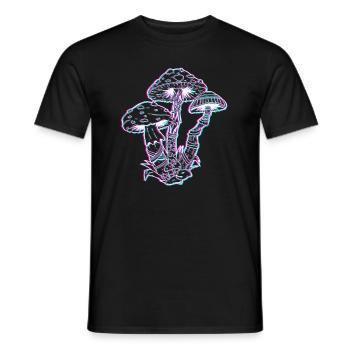 Drogen Pilze Party LSD Acid - Männer T-Shirt - Schwarz - Vorne - AI Model Male 178 light (178cm)