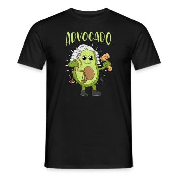 Jura Avocado Advocado Juristen Geschenk Student - Männer T-Shirt - Schwarz - Vorne - AI Model Male 178 light (178cm)