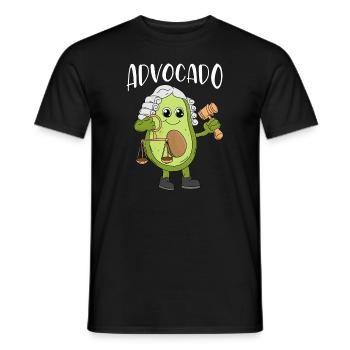Étudiant en droit vegan disant Advocado - T-shirt homme - noir - Devant - AI Model Male 178 light (178cm)