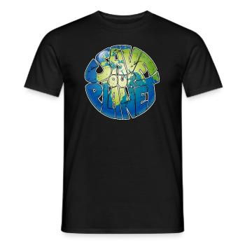 Nature Conservation Environmental Protection Save the Planet Environment - Men's T-Shirt - black - Front - AI Model Male 178 light (178cm)