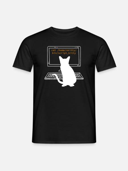 Katzenbesitzer Katzen Programmierer Informatik - Männer T-Shirt - Schwarz