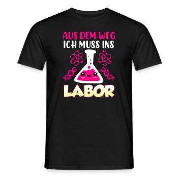 Aus dem Weg ich muss in das Labor Laborant - Männer T-Shirt - Schwarz - Vorne - AI Model Male 178 light (178cm)