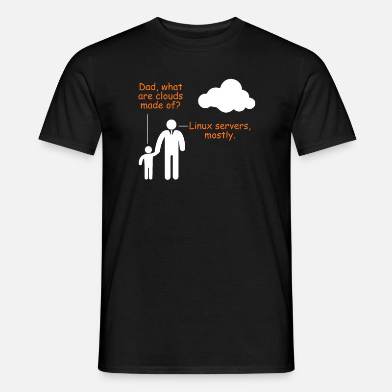 Linux Server Witz Informatiker Humor Software - Männer T-Shirt - Schwarz