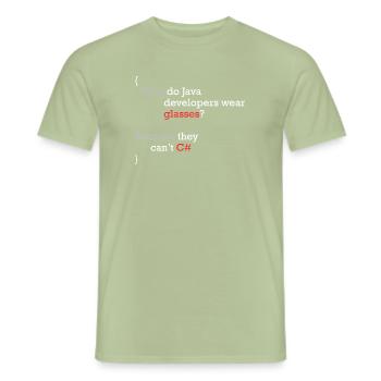C# Programmierer Witz Code Coder C Sharp - Männer T-Shirt - Sage - Vorne - AI Model Male 178 light (178cm)