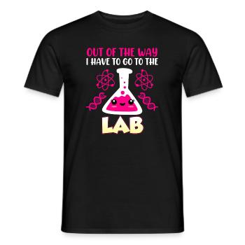 Le sort des laborantins je dois aller au labo - T-shirt homme - noir - Devant - AI Model Male 178 light (178cm)