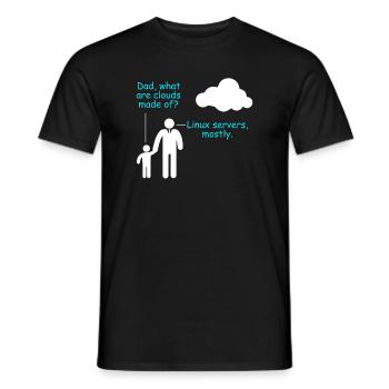 Coder Software Developer Witz Cloud Linux Server - Men's T-Shirt - black - Front - AI Model Male 178 light (178cm)