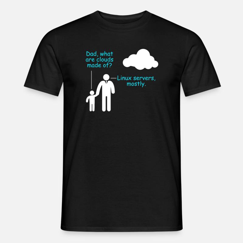 Coder Software Entwickler Witz Cloud Linux Server - Männer T-Shirt - Schwarz