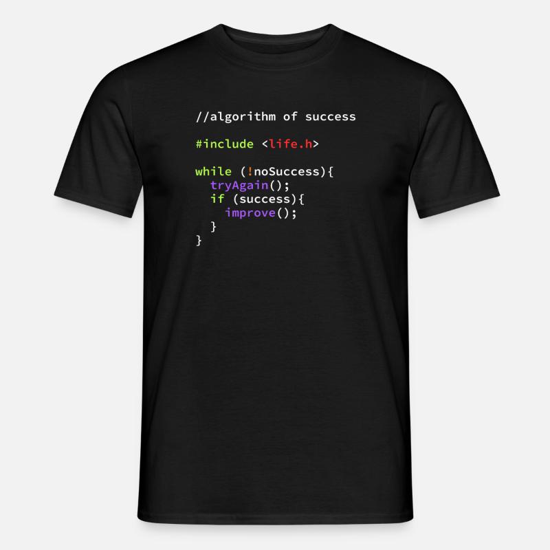 Informatiker Programmierer Coder Hacker Code - Männer T-Shirt - Schwarz