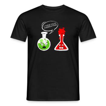 Chemistry Laboratory Technicians Joke Overreact Laboratory - Men's T-Shirt - black - Front - AI Model Male 178 light (178cm)