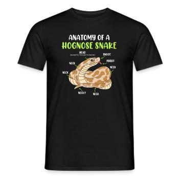 Snake Anatomy Hook-nosed Snake Terrarium - Men's T-Shirt - black - Front - AI Model Male 178 light (178cm)