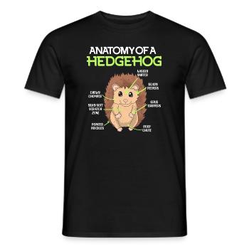 Anatomie eines Igel - Männer T-Shirt - Schwarz - Vorne - AI Model Male 178 light (178cm)