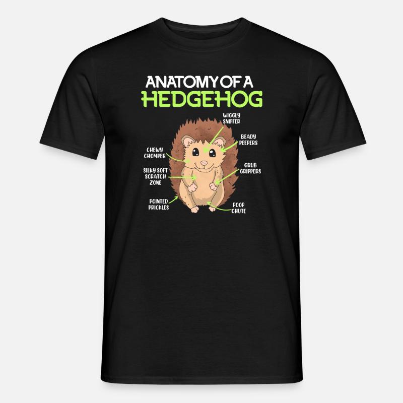 Anatomie eines Igel - Männer T-Shirt - Schwarz