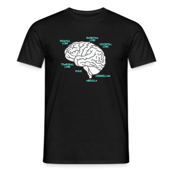 Anatomie eines Gehirns Medizin Student - Männer T-Shirt - Schwarz - Vorne - AI Model Male 178 light (178cm)