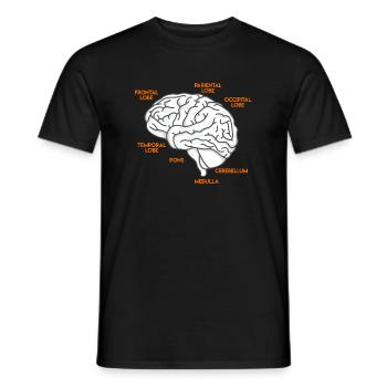 Médecine Étudier l’anatomie d’un cerveau médecin - T-shirt homme - noir - Devant - AI Model Male 178 light (178cm)