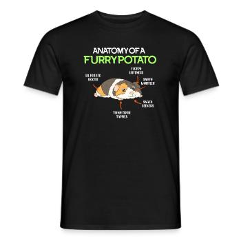 Anatomy of a Furry Potato Cobaye - T-shirt homme - noir - Devant - AI Model Male 178 light (178cm)