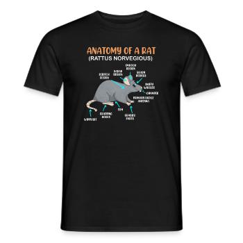 Anatomy of a Rat animal de compagnie Rat - T-shirt homme - noir - Devant - AI Model Male 178 light (178cm)
