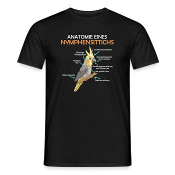 Nymphensittich - Männer T-Shirt - Schwarz - Vorne - AI Model Male 178 light (178cm)