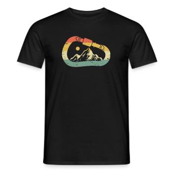 Kletter Karabiner Kletterhalle Berge Felsklettern - Männer T-Shirt - Schwarz - Vorne - AI Model Male 178 light (178cm)