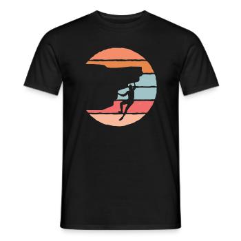 Klettersport Klettern Bergsteiger Felsklettern - Männer T-Shirt - Schwarz - Vorne - AI Model Male 178 light (178cm)