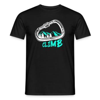 Climbing Climbing Rock climbing Free climbing - Men's T-Shirt - black - Front - AI Model Male 178 light (178cm)