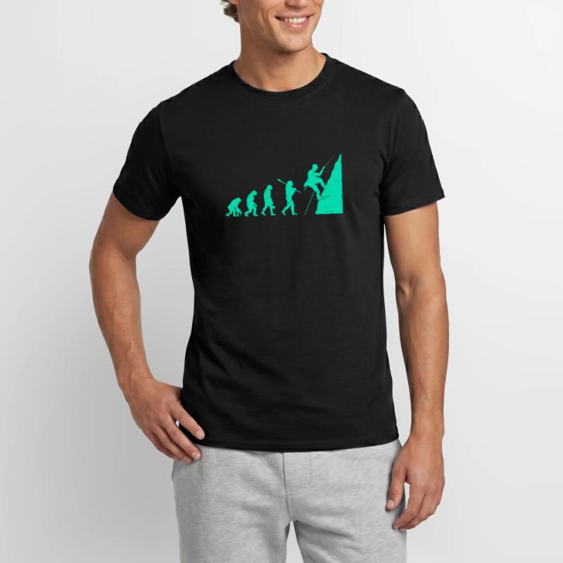 Grimper l’évolution singe Boulderer Grimpeurs T-shirt homme