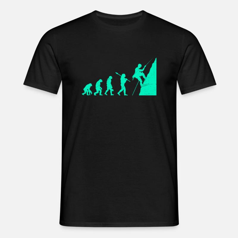 Grimper l’évolution singe Boulderer Grimpeurs - T-shirt Homme - noir