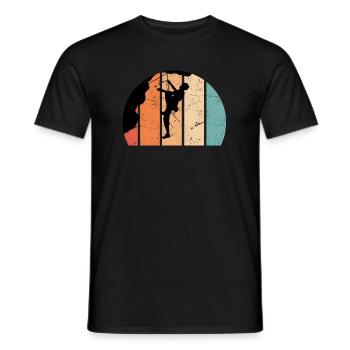 Klettersport Felsklettern Vintage Kletter - Männer T-Shirt - Schwarz - Vorne - AI Model Male 178 light (178cm)