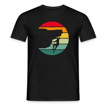 Rock Climbing Climbers Mountaineering Climbing - Men's T-Shirt - black - Front - AI Model Male 178 light (178cm)