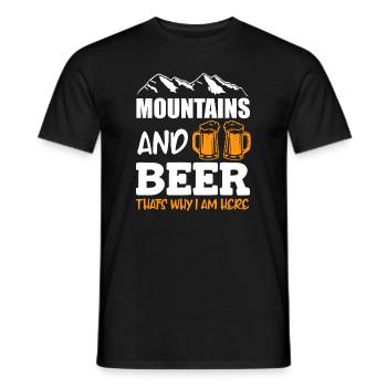 Snowboarder Ski Apres Ski Party montagnes et bière - T-shirt homme - noir - Devant - AI Model Male 178 light (178cm)