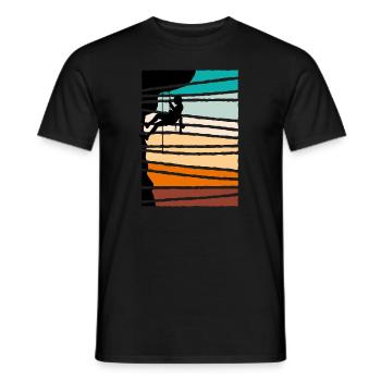 Climbing Rock climbing Mountaineering - Men's T-Shirt - black - Front - AI Model Male 178 light (178cm)