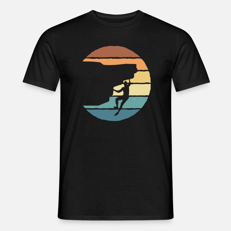 Rock Climbing Boulder Climbing Climbers - Men’s T-shirt - black