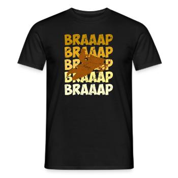 Motorschlitten Schneemotorrad Braaap Snowmobil - Männer T-Shirt - Schwarz - Vorne - AI Model Male 178 light (178cm)