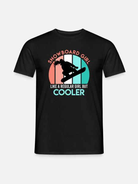 Women Snowboard Saying Snowboard Girl Boarder - Men's T-Shirt - black