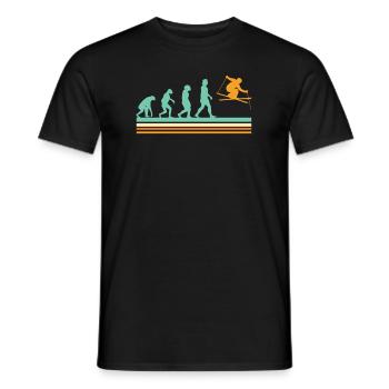 Skieur Evolution Ski Apres Ski - T-shirt homme - noir - Devant - AI Model Male 178 light (178cm)