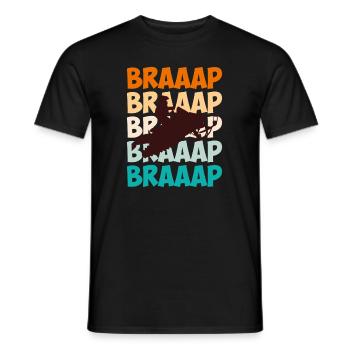 Motoneige Braaap motoneige - T-shirt homme - noir - Devant - AI Model Male 178 light (178cm)