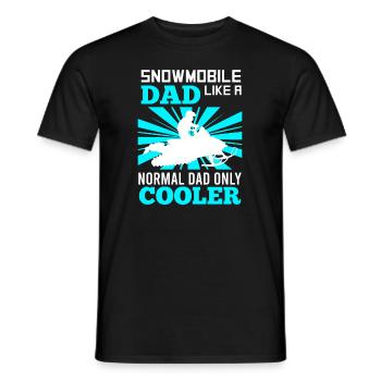 Motoneigiste cool père motoneige Snowmobile - T-shirt homme - noir - Devant - AI Model Male 178 light (178cm)