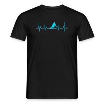Ski Herzschlag Skifahrer - T-shirt homme - noir - Devant - AI Model Male 178 light (178cm)