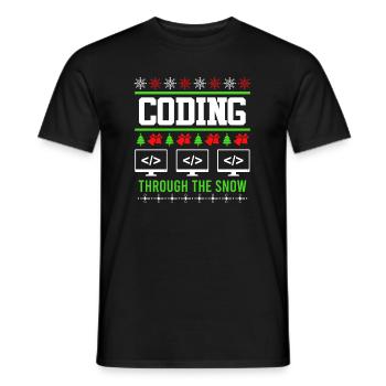 Programmeur Noël Ugly Christmas Coding - T-shirt homme - noir - Devant - AI Model Male 178 light (178cm)