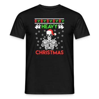 Ugly Christmas crâne de Noël squelette - T-shirt homme - noir - Devant - AI Model Male 178 light (178cm)