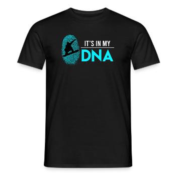 Boarder Snowboarder DNA Saying Snowboard - Men's T-Shirt - black - Front - AI Model Male 178 light (178cm)