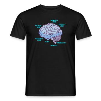 Anatomie eines Gehirns Medizin Student - Männer T-Shirt - Schwarz - Vorne - AI Model Male 178 light (178cm)