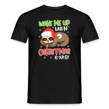 Anti-Christmas Paresseux Anti-Noël - T-shirt homme - noir - Devant - AI Model Male 178 light (178cm)