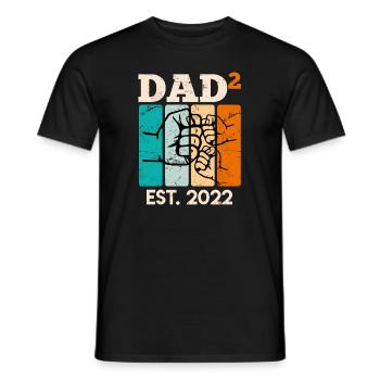 Devenir jumeau papa 2022 Père Naissance - T-shirt homme - noir - Devant - AI Model Male 178 light (178cm)