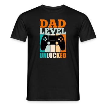 Dad Level unlocked papa 2022 Jeu - T-shirt homme - noir - Devant - AI Model Male 178 light (178cm)