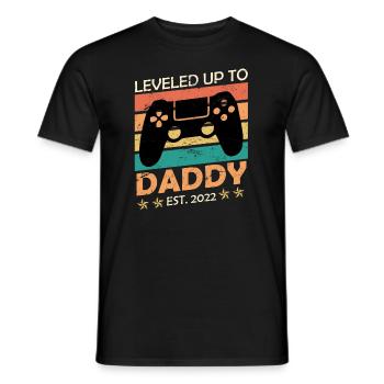 Werdender Vater 2022 Gaming Dad Papa 2022 - Männer T-Shirt - Schwarz - Vorne - AI Model Male 178 light (178cm)